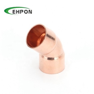 45 Degree Copper Equal Elbow Copper Pipe Fitting for AC System