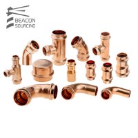 Copper Coupling Elbow Tee Reducer Plumbing Refrigeration Hose Copper Tube Coupling Pipe Connector Hardware Parts Press Sanitary Water Pipe Fitting